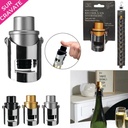 [KV70241] Bouchon vin effervescent acier, 3-fois assorti