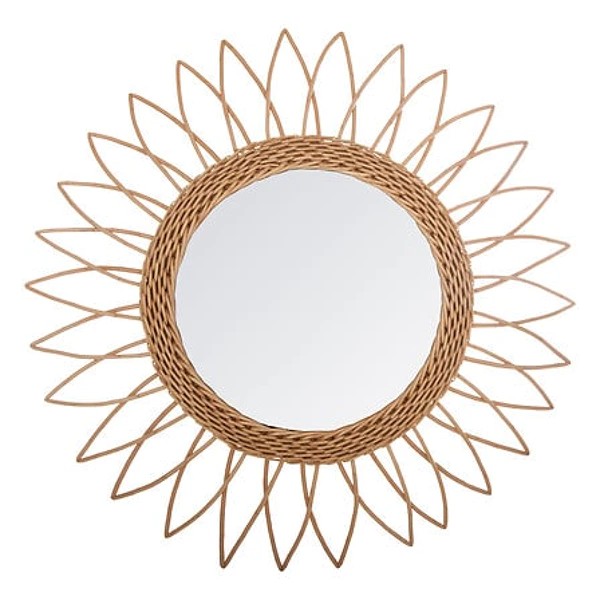 Miroir rtn fleur yasmina D50, beige moyen