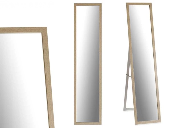 Standing mirror 30 x 120 cm natural wood
