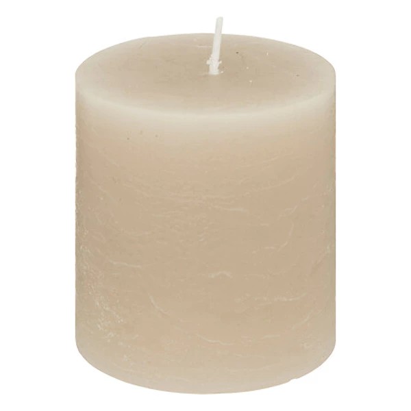 Bougie ronde olia tp 6.7x7, taupe