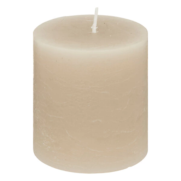 Round candle olia tp 6.7x7, taupe