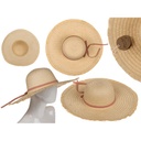 [776174] Chapeau de paille à noeud, élégant chic