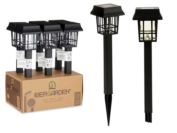 Square black plastic solar beacon