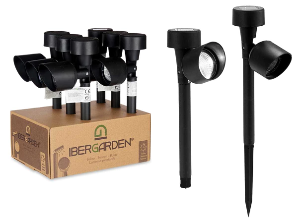 Articulated black plastic solar beacon