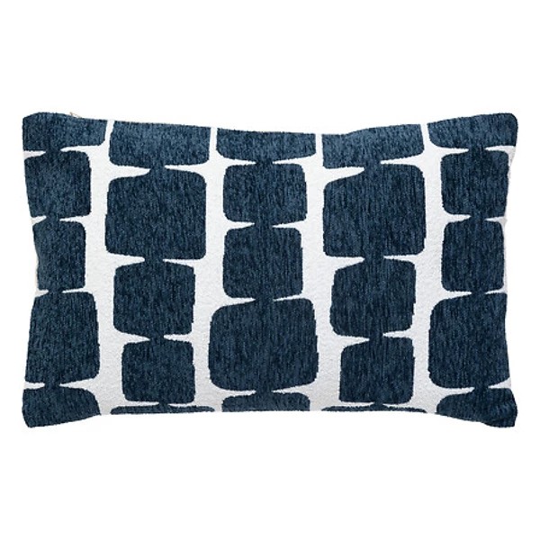 Housse coussin chen jeni 30x50cm, bleu egéen