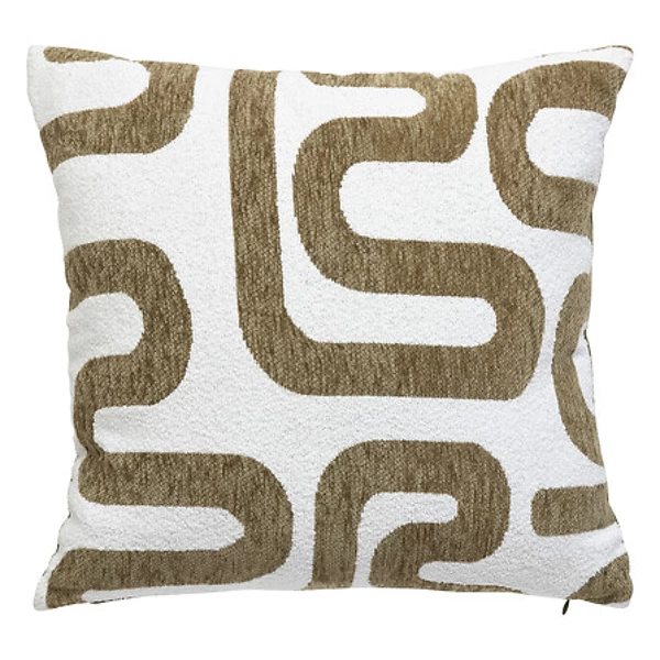Jacq Chen Safina khaki green cushion 40x40cm