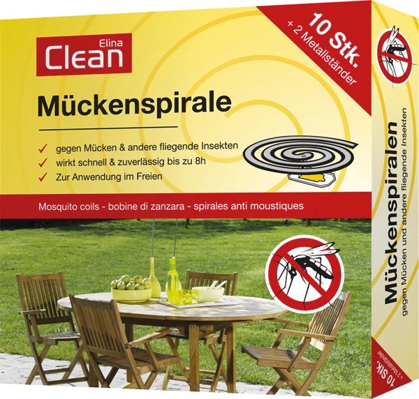 Spirale anti-moustique 10 avec 2 supports métalliq