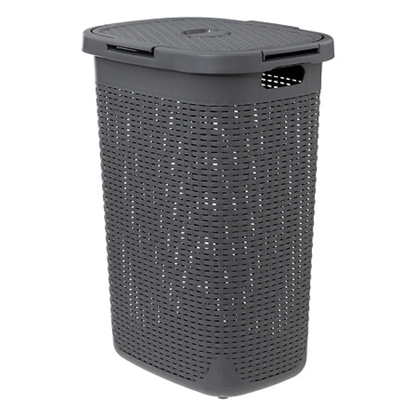 Coffret linge 60l gf rattan, gris foncé
