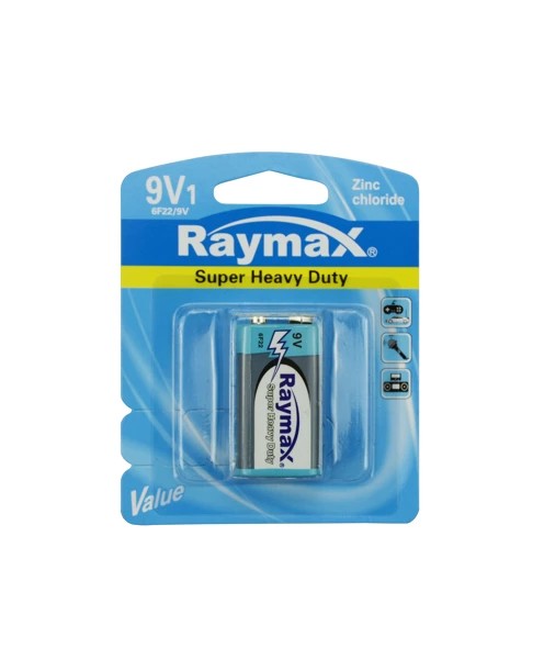 Batterie raymax 9V 6f22p zinc