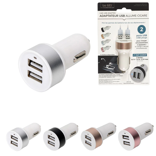 3A car dual USB cigarette lighter charger