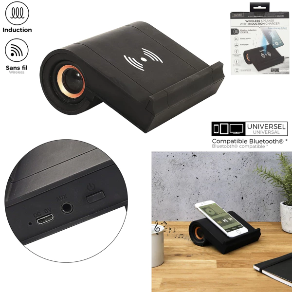 BeMix wireless speaker with induction charger