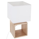 Lampe carre pojo blanche H32