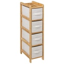 Etagere fine 4 rangement Tidy box beige