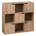 Etagere 9 cases naturel beige