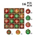 DECORATIONS NOEL ROUGES ET VERTES 16PC
