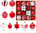 DECORATIONS NOEL ROUGES ET BLANCHES 42PC