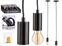 Lampe a suspension acier noir
