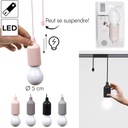 Suspension lampe led ampoule coloree 5cm 