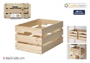 Caisse en bois empilable 46x31x25cm confortable