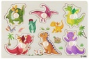 Puzzle dinosaure en bois 6 pc