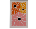 Tableau sur toile 60x90cm fleurs pin/ore/ge