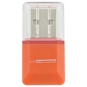 Lecteur de carte micro SD USB orange