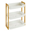 Etagere douche 3 niv  natureo  blanc