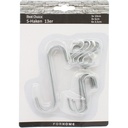 Crochet S forme aspect acier inoxydable 13er