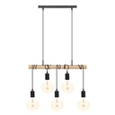 Suspension quintuple métal Jake noir L120 cm