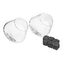 Coffret gobelets whisky x2 + pierres – transparent
