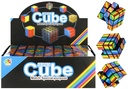Cube magique 6x6 arc-en-ciel avec présentoir