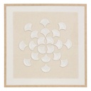 Toile 3D eventail Houria 78x78 cm – beige