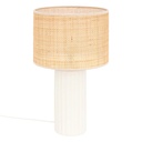 Lampe cylindre Tylia naturel H47 cm – blanc