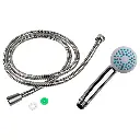 Pommeau de douche + flexible inox assorti (lot de 4)