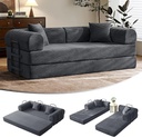 Canape convertible Gris fonce