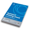 Feuille de dessin technique Bluering A3, 180 g, 25 feuilles