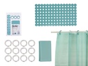 Ensemble rideau de bain et tapis de douche