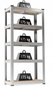 Etagere en metal, 5 niveaux, 180*90*30cm 175kg