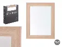 Miroir 38x48 cadre brun naturel