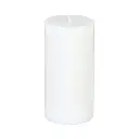 Bougie ronde olia blanche 6.8x14, blanc