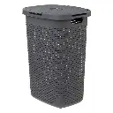 Coffret linge 60l gf rattan, gris foncé