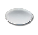 Assiette gris/blanc grande bord haut D: 10.5"